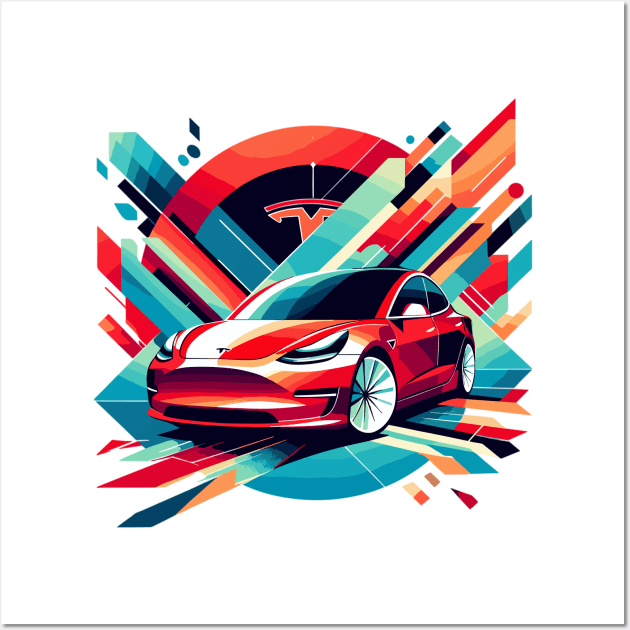 Tesla Model 3 Wall Art by Vehicles-Art